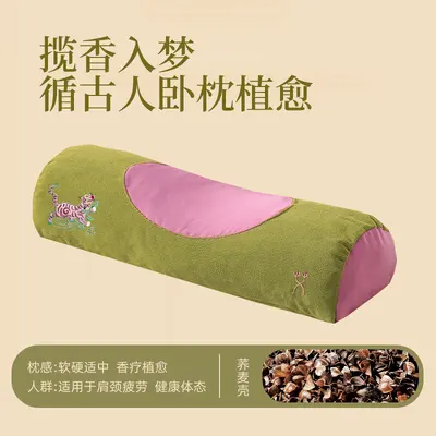 Mugwort cervical pillow with buckwheat fill and heat therapy - 8