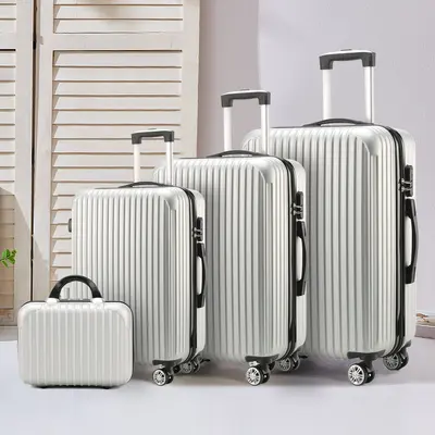 3-Piece Luggage Set with Universal Wheels and Combination Lock - 1