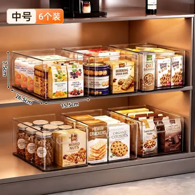 Kitchen storage box, acrylic, transparent, rectangular - 9