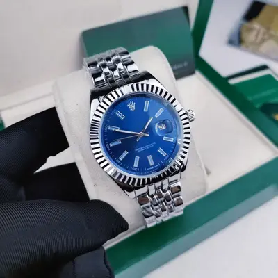 Erkek kuvars saat, 41mm, paslanmaz çelik, su geçirmez, aydınlık