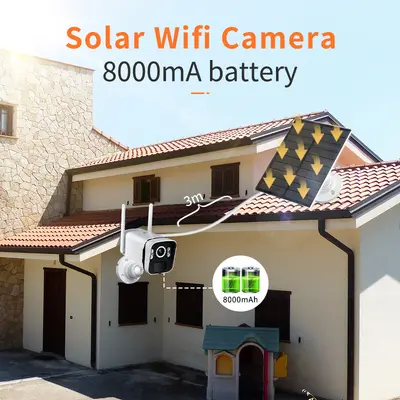 Güneş enerjili kamera seti 10 inç ekran full renkli