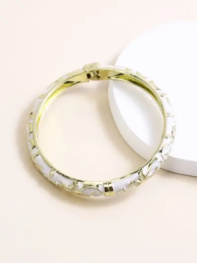 Jinggtaiblau-Armband grenzüberschreitend neu Legierung Emaille farbig Strass-Einfassung feiner offener Armreif moderner Vintage-Stil Kristall-Armband Lagerbestand Großhandel - 7