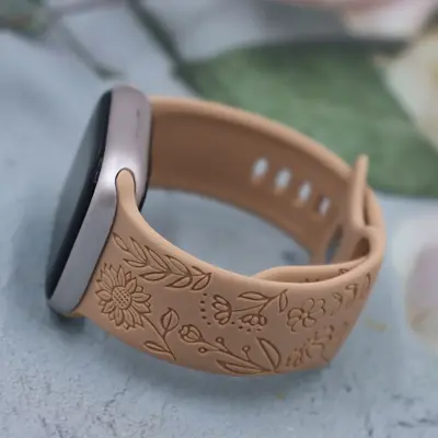 Apple iWatch 11 uyumlu silikon kordon, düz renk oymalı - 13