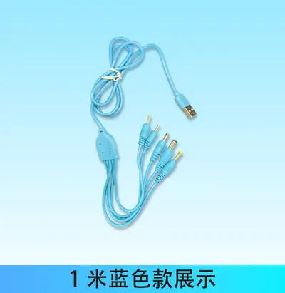 Bir ila beş yuvarlak kafalı şarj kablosu dc2.0/2.5/3.5/4.0/5.5mm evrensel 1 metre USB evrensel şarj kablosu - 9