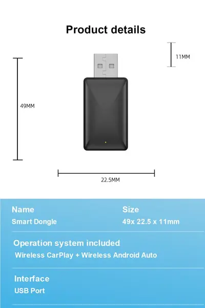 Cross-border carplay Apple Android 2-in-1 wired wireless car smart navigation carplay adapter box - 7
