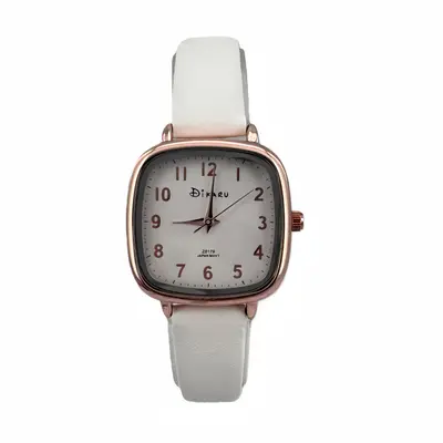 Korean Style College Wind Leather Strap Watch Women's Small Square Candy Exam High School Middle School Student Versatile High-Value Quartz Watch