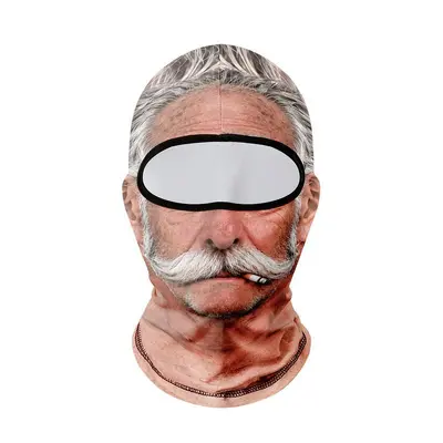 Funny Old Man Face Mask, Motorcycle Helmet Liner, Sun Protection