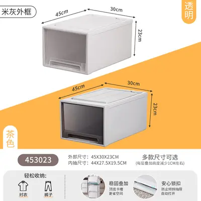 Storage box with drawers, multi-layer, transparent plastic - 9