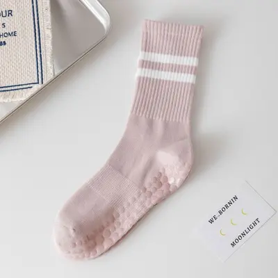 Five-Toe Non-Slip Pilates and Yoga Socks, Mid-Calf, Solid Color - 10