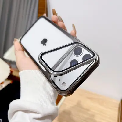 iPhone 18 Pro Max telefon kılıfı, elektrokaplama lensli görünmez braket, Apple 17 şeffaf darbeye dayanıklı 16PC kılıf için uygun. - 10