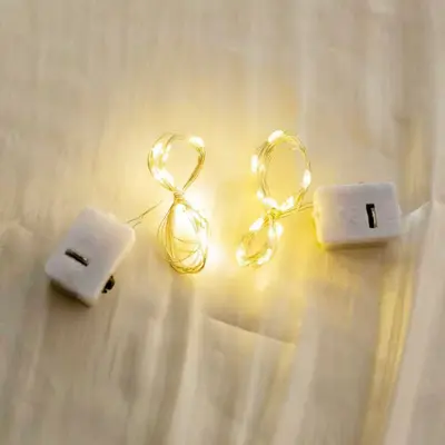 LED-Lichterkette Kupferdraht Lichterkette Blumen Geschenk Kuchen Weihnachtsdekoration Lichterkette Stimmungslicht wasserdichte Lichterkette