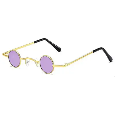 Trendige Retro-Sonnenbrille mit runden Gläsern - 12