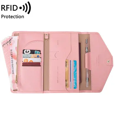 RFID pasaport cüzdanı çok fonksiyonlu belge organizer - 10