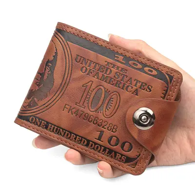 GEFEYA Kurze Herrenbrieftasche mit Dollar-Prägung und Magnetklappe - 7