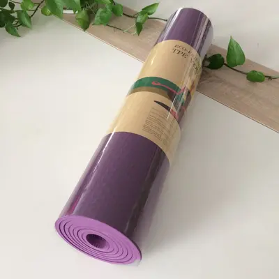 Einsteiger-Yogamatte aus TPE, 6 mm, monochrom, mit Unterstützung - 3