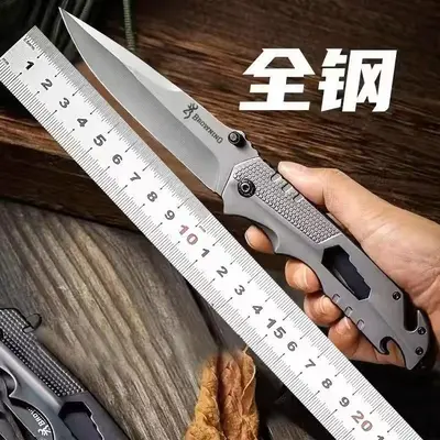Folding Non-Locking Pocket Knife, Multifunctional, Portable with Glass Breaker