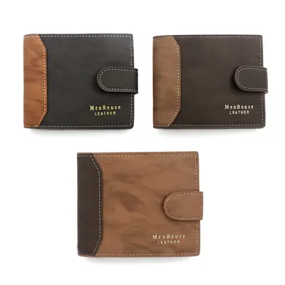 Men's Short TPU Wallet, Snap-Button Tri-Fold, Matte Finish - 2