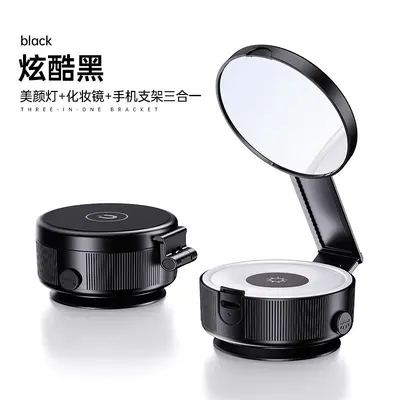 Magnetic Fill Light with 3-Color Temperature Dimming Mini Photography Light Beauty LED Light with Phone Holder Selfie Live Streaming Fill Light - 8