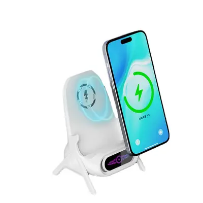Yeni kablosuz şarj cihazı üçü bir arada 15w hızlı şarj Apple 14 bazlı cep telefonu için uygun kablosuz şarj noktası toptan