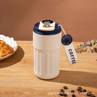 304 Stainless Steel Thermal Mug with Smart Temperature Display - 10