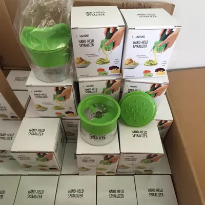 Spiral vegetable cutter, rotating carrot peeler
