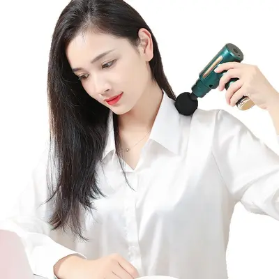 亚马逊MINI肌肉放松电动按摩器健身专业级有刷迷你女士720筋膜枪