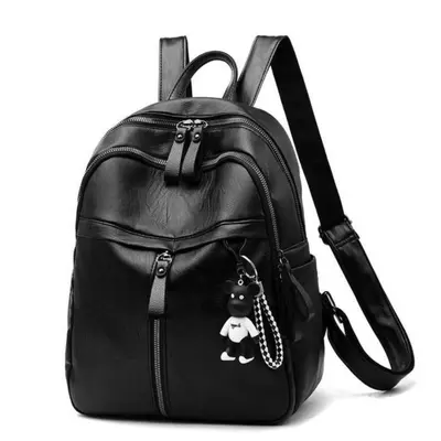 Women's Large-Capacity Soft PU Backpack - 3