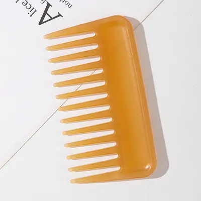 Wide-Tooth 3D Hair Smoothing Comb, Portable Plastic Card Comb - 10