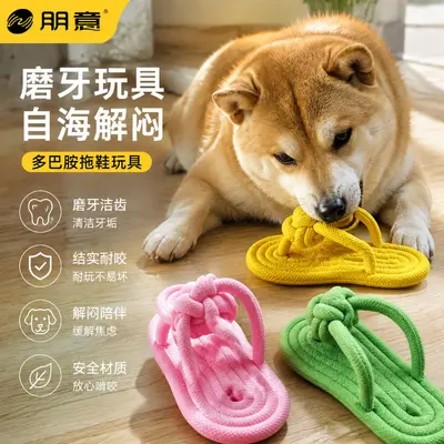 Dog Chew Toy Rope Knot Slipper for Small and Medium Dogs, Chew-Resistant - 2