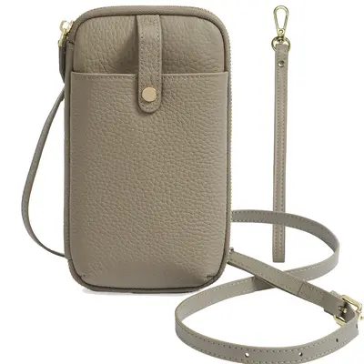 Crossbody-Handytasche aus echtem Leder, koreanischer Stil, Schultergurt - 11
