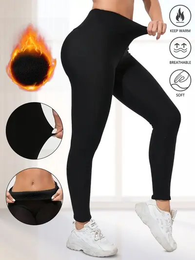 Women's Fleece-Lined Yoga Leggings, Butt-Lifting, Tummy-Control - 7
