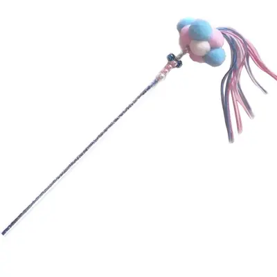 Feather Tassel Fairy Cat Teaser Wand with Bell, Chew-Resistant - 6