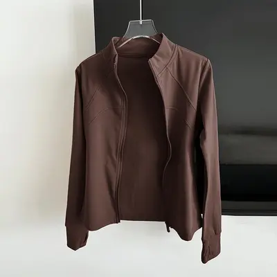 Women's yoga jacket, windproof, fleece lined - 11