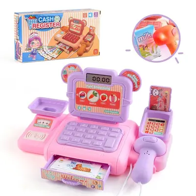 Kinder-Supermarkt-Spielset mit Kassensimulation und Geldzähler - 12