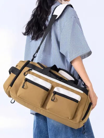 Contrast Color Travel Bag Large Capacity Wet and Dry Separation
