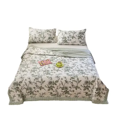 Klasse-A 100% Baumwolle Sommerkühler Quilt aus Xinjiang-Baumwolle Sommerbettset vierteilig maschinenwaschbar Sommer-Klimaanlage Quilt dünne Bettdecke 3