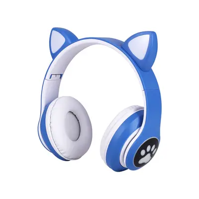 Cross-border On-Ear Bluetooth Headphones STN-28 Cat Ear Heavy Bass Flashing Wireless Sports Card Headphones - 8