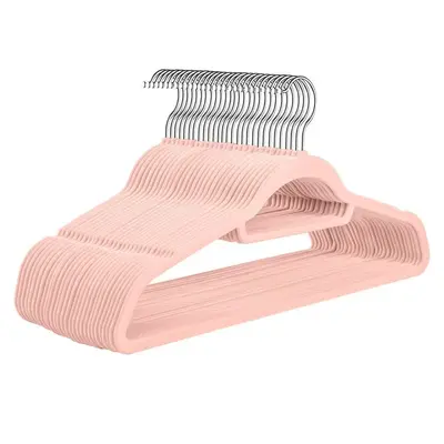 Sınır ötesi akın elbise askısı 45CM toptan kaymaz plastik elbise askısı yetişkin elbise asılı depolama dikişsiz depolama elbise rafı - 10