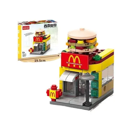 Mini-Straßenszenen-Bausatz Hamburger-Schnellrestaurant für Kinder - 6