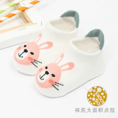 3D-Cartoon-Babysocken mit Silikonpunkten, Niedrigschnitt - 7