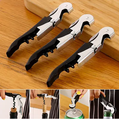 Multifunctional Stainless Steel Wine Opener, Portable Seahorse Corkscrew