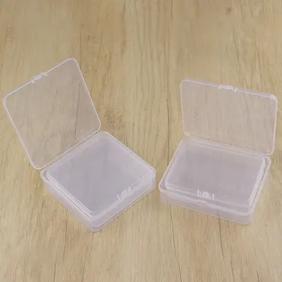 Transparente PP-Box rechteckige Kunststoffbox Teilebox Handyspeicher-Werkzeug Mini kleine Aufbewahrungsbox Angelausrüstung
