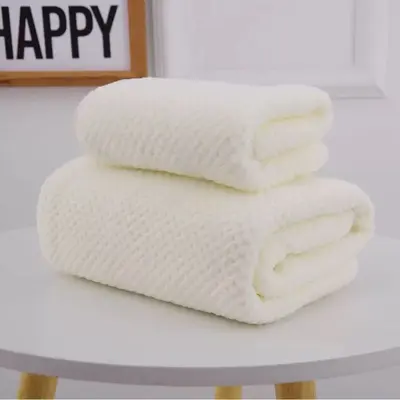 Düz ananas ekose havlu seti yumuşak ve emici çocuk yüz havlusu ev banyo havlusu mercan kadife havlu - 6