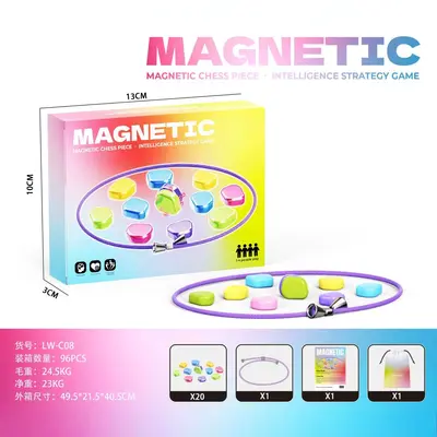 Magnetic Chess Children's Logic Game, Magnetic Pieces