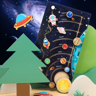 Kinder-Sonnensystem Puzzle mit neun Planeten, frühe Naturwissenschaften - 7