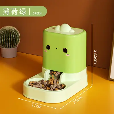 Cordless Mobile Cat and Dog Water Fountain with Integrated Food Bowl - 10