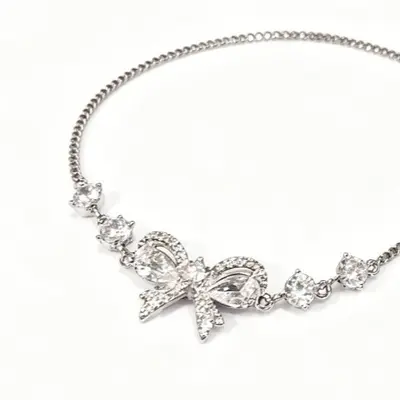 Kristall-Schmetterlings-Schleife-Armband mit Zirkonia, Luxusdesign - 6
