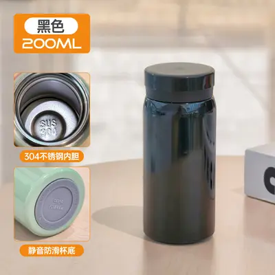Mini yalıtımlı bardak 304 paslanmaz çelik vakumlu cep bardağı sade taze stil unisex su şişesi taşınabilir hediye kişiselleştirme - 8