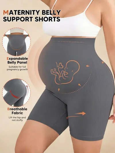 Umstands-Sportleggings, Hochbund, schnelltrocknend, Capri-Länge - 9