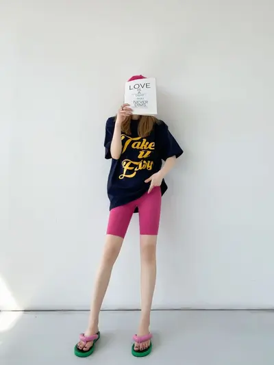 Kadın Yüksek Bel Beş Çeyrek Koşu ve Yoga Taytı, Nefes Alabilen, Yüksek Elastik - 5